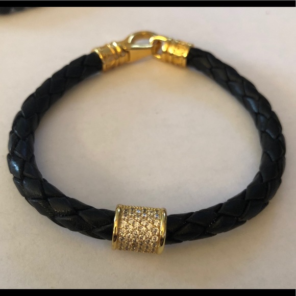 Nialaya Leather/Gold Bracelet - Picture 1 of 2